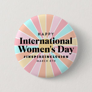幸国際的せな女性の日 3月8日 缶バッジ