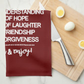 幸感動的せな結婚のための特別レシピ キッチンタオル (四つ折り)