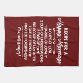 幸感動的せな結婚のための特別レシピ キッチンタオル (横)