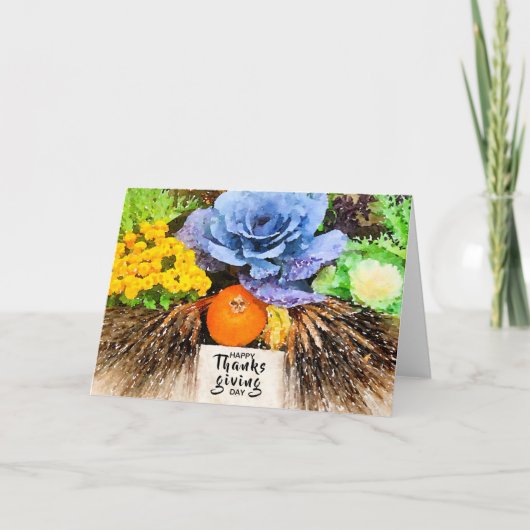 幸感謝してい与えせな日 カード (正面)