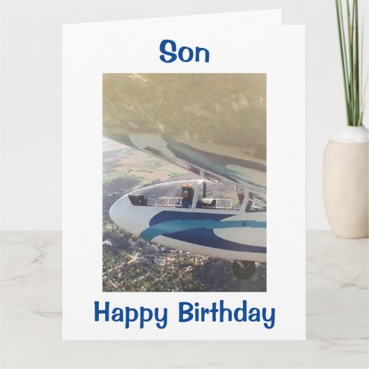 幸楽しむせな息子に カード (正面)