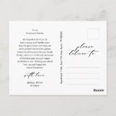 幸福あいさつメリークリスマス家族の写真 ポストカード (裏面)