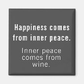 幸福おもしろい定義グレーと白の磁石 マグネット (正面)