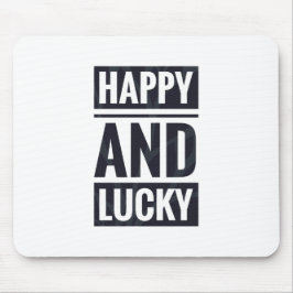 幸福で幸運な マウスパッド
