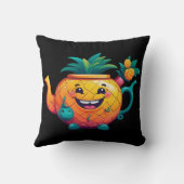 幸福で繁栄したパイナップルティーポット クッション (裏面)