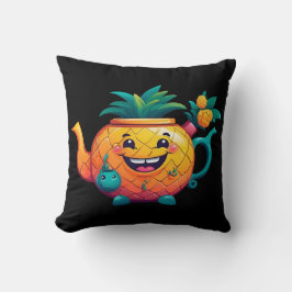 幸福で繁栄したパイナップルティーポット クッション