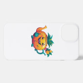 幸福で繁栄したパイナップルティーポット iPhoneケース (裏面横)