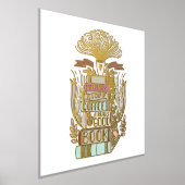 幸福とはコーヒーと本の愛好家 箔ポスター (レイダウン)