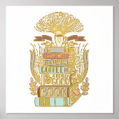 幸福とはコーヒーと本の愛好家 箔ポスター (正面)