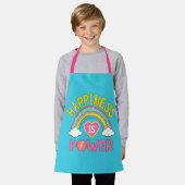 幸福とはパワーレインボー エプロン (着用した状態)
