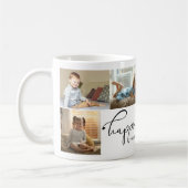 幸福とは |パパブラック書道写真 コーヒーマグカップ (左)