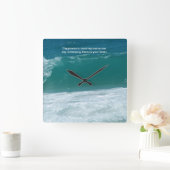 幸福と喜び スクエア壁時計 (ホーム)