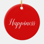 幸福と楽しいクリスマス セラミックオーナメント (裏面)