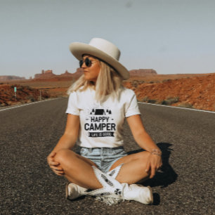 幸福なキャンパーの生活は良い 女性のTシャツ Tシャツ