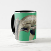 幸福なトカゲで人生の爬虫類カスタムを楽しむ マグカップ (正面左)