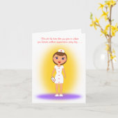 幸福なナースの日 – 愛と気にナース カード (黄色い花)