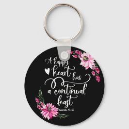 幸福なハートは絶え間なく祝宴を催す キーホルダー