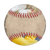 幸福なファーストパーソナライズされたファースト・デー 野球ボール (裏面)