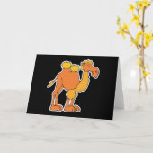 幸福なラクダ カード (黄色い花)