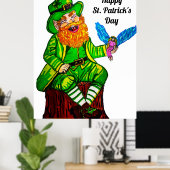 幸福なレプレシャンと妖精の友人 ポスター (ホームオフィス)