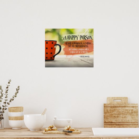 幸福な人のポス感動的ター ポスター (キッチン)