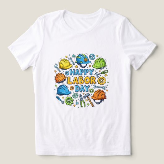 幸福な労働日 トライブレンドＴシャツ (デザイン正面)