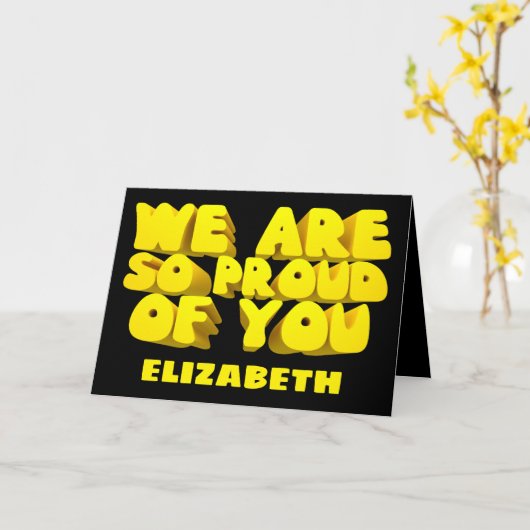 幸福な卒業 カード (黄色い花)