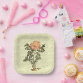 幸福な定年花パーソナライズされた ペーパープレート (パーティー)