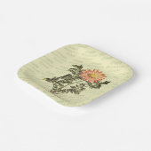 幸福な定年花パーソナライズされた ペーパープレート (傾斜あり)