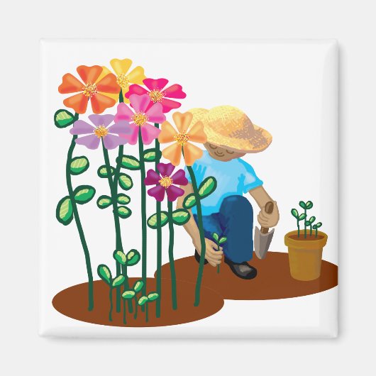 幸福な庭師 マグネット (正面)