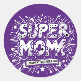 幸福な母の日の暮らし向けビーター ラウンドシール