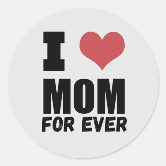 幸福な母の日は永遠に母を愛 ラウンドシール (正面)