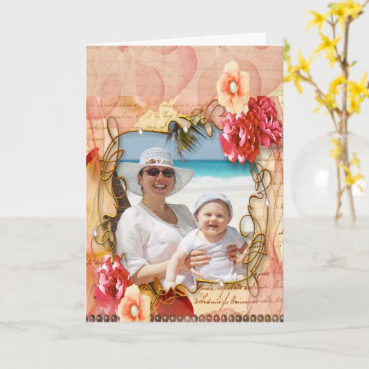 幸福な母親の日 カード (黄色い花)