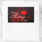 幸福な母親の日 長方形シール (バッグ)