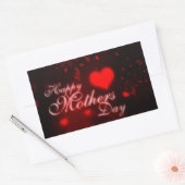 幸福な母親の日 長方形シール (封筒)