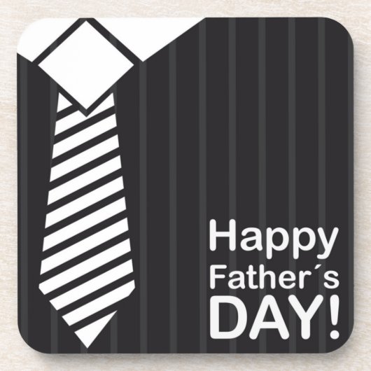 幸福な父親の日の願いを持って優雅な服を着た コースター (正面)