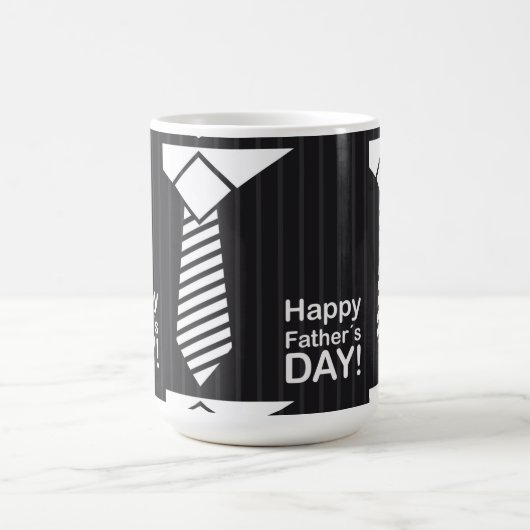 幸福な父親の日の願いを持って優雅な服を着た コーヒーマグカップ (中央)