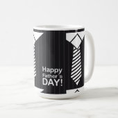 幸福な父親の日の願いを持って優雅な服を着た コーヒーマグカップ (正面右)