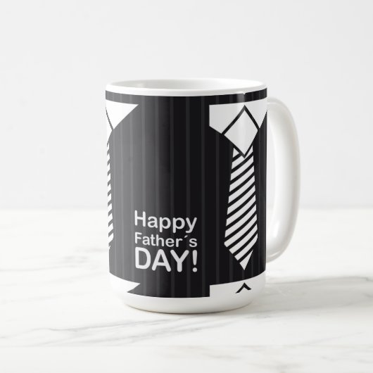 幸福な父親の日の願いを持って優雅な服を着た コーヒーマグカップ (正面右)