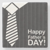 幸福な父親の日の願いを持って優雅な服を着た ストーンコースター (正面)