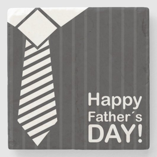 幸福な父親の日の願いを持って優雅な服を着た ストーンコースター (正面)