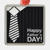 幸福な父親の日の願いを持って優雅な服を着た メタルオーナメント (正面)