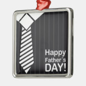 幸福な父親の日の願いを持って優雅な服を着た メタルオーナメント (左)