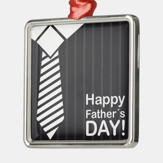 幸福な父親の日の願いを持って優雅な服を着た メタルオーナメント (左)