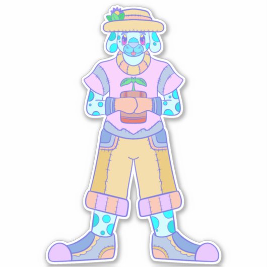 幸福な犬 シール (正面)