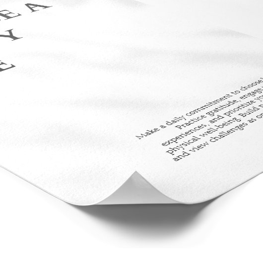 幸福な生活のポスターカスタムを選ぶ ポスター (角)