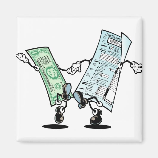 幸福な税金日 マグネット (正面)