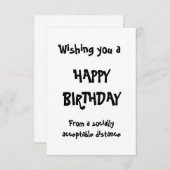 幸福な自己の分離誕生日社会的距離 (正面/裏面)