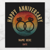 幸福な記念日 ワインラベル (シングルラベル)