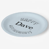 幸福な退職パーソナライズされた ペーパープレート (アングル)